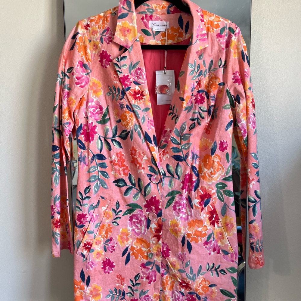 Floral Pink Blazer Dress (Love + Friends)